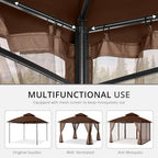 Mosquito Screen Walls for Gazebo, 10x12 ft, Coffee in 10x12 ft, alternate view 7