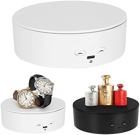 Motorized Rotating Display Stand, 5.2 inch/ 11Lbs Load Electric Turntable for Epoxy Glitter Tumbler, Jewelry
