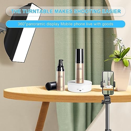 Motorized Rotating Display Stand, 5.2 inch/ 11Lbs Load Electric Turntable for Epoxy Glitter Tumbler, Jewelry, alternate view
