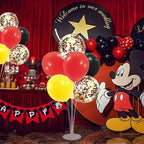 Mouse Birthday Decorations,4Set Red Yellow Black Balloon Stand Kit in 4 Count (Pack of 1) in Black Gold, alternate view 4