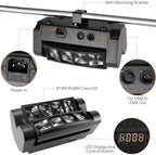 Moving Head DJ Lights, 8 x 3W RGBW Beam Stage Light, 540 Degree XY Axis with 4 Lighting Modes, Sound Activated, alternate