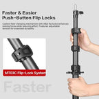 MT-03C Carbon Fiber Tripod, Adjustable Heavy Duty Light Stand, alternate view 3