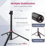 MT-79 Extendable Photography Light Stand, 81" Portable Adjustable Light Tripod with 1/4" Screw, 360° Ball Head, alternate