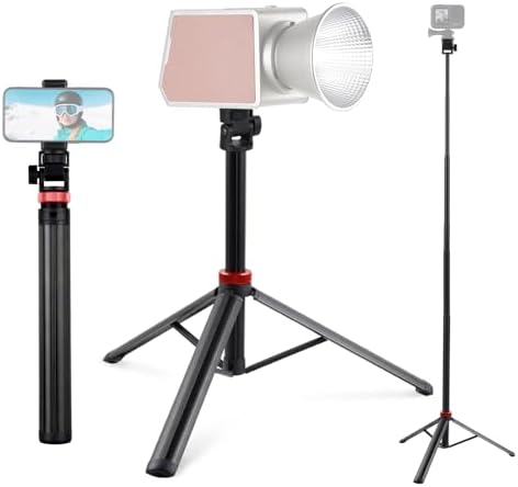 (MT-79) Light Stand Tripod 81", 7-Section 0.8lbs, Foldable - Camera Phone Mount for DSLR, GoPro, iPhone, LED