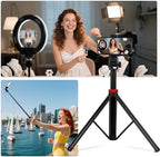 (MT-79) Light Stand Tripod 81", 7-Section 0.8lbs, Foldable - Camera Phone Mount for DSLR, GoPro, iPhone, LED, alternate view