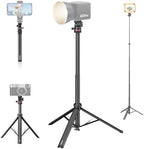 MT-80 Aluminum Tripod Stand, 7FT Auto Pop-Up Camera Light Tripod