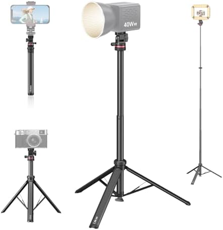 MT-80 Aluminum Tripod Stand, 7FT Auto Pop-Up Camera Light Tripod