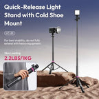 MT-89 Extendable Tripod Aluminum, 82" Portable Adjustable Light Stand with 1/4" Screw Quick Release, Camera, alternate view 2