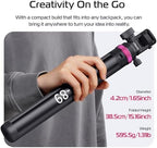 MT-89 Extendable Tripod Aluminum, 82" Portable Adjustable Light Stand with 1/4" Screw Quick Release, Camera, alternate view 5