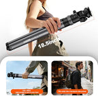MT68 Auto-Open 83.4" Light Stand, for DSLR, iPhone, Action Cam, Light in Black, alternate view 4