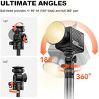 MT68 Auto-Open 83.4" Light Stand, for DSLR, iPhone, Action Cam, Light in Black, alternate view 6