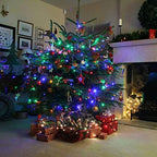 Multi-Colored Christmas String Lights, 82ft 1000 LED Waterproof Green Wire Fairy Lights with 8 Modes, Outdoor, alternate view
