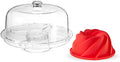 Multi-Functional Acrylic Server with Bundt Cake Mold, Dessert Serving Platter Set, Cake Pan, Cake Stand, Clear