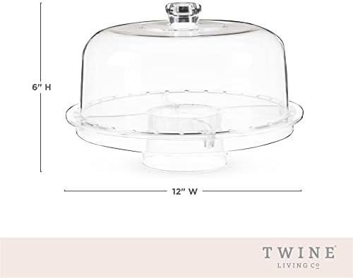 Multi-Functional Acrylic Server with Bundt Cake Mold, Dessert Serving Platter Set, Cake Pan, Cake Stand, Clear, alternate