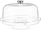 Multi-Functional Acrylic Server with Bundt Cake Mold, Dessert Serving Platter Set, Cake Pan, Cake Stand, Clear, alternate