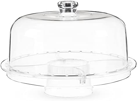 Multi-Functional Acrylic Server with Bundt Cake Mold, Dessert Serving Platter Set, Cake Pan, Cake Stand, Clear, alternate