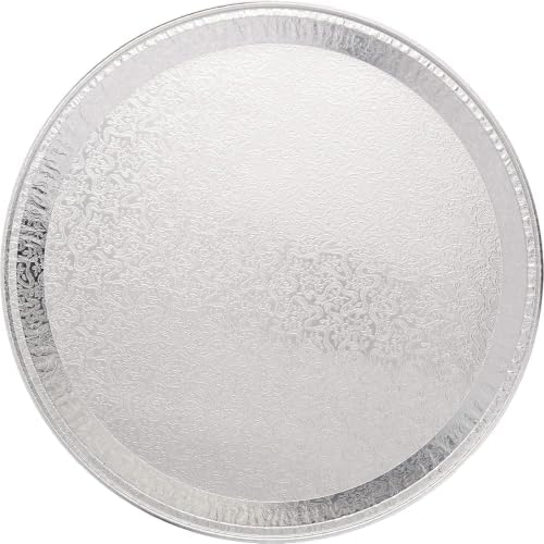Multi-Pack of 5 Disposable Aluminum 12” Round Flat Serving Trays -with Dome Lids - Perfect Disposable Tray for, alternate