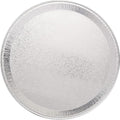 Multi-Pack of 5 Disposable Aluminum Round Flat Serving Trays - Perfect Disposable Tray for Vegetable Platters