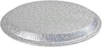 Multi-Pack of 5 Disposable Aluminum Round Flat Serving Trays - Perfect Disposable Tray for Vegetable Platters, alternate view