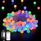 Multicolor 100 LED Globe Christmas Lights Indoor Plug in