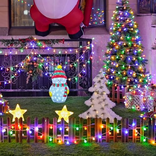 Multicolor 100 LED Globe Christmas Lights Indoor Plug in, alternate view 6