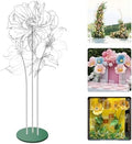 Mverse Giant Flower Stand Base and Stem, Weighted Iron Base, Flexible Pole, 3 Bendable Aluminum Pipes and Pins