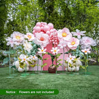 Mverse Giant Flower Stand Base and Stem, Weighted Iron Base, Flexible Pole, 3 Bendable Aluminum Pipes and Pins, alternate