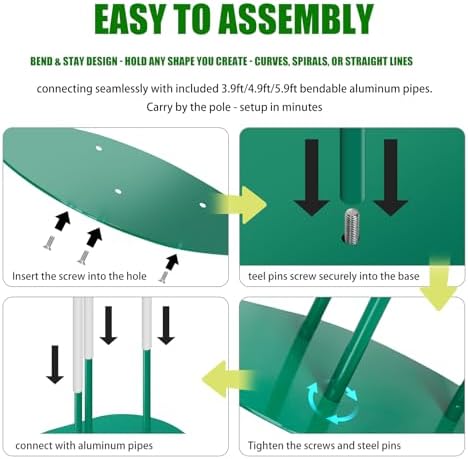 Mverse Giant Flower Stand Base and Stem, Weighted Iron Base, Flexible Pole, 3 Bendable Aluminum Pipes and Pins, alternate