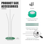 Mverse Heavy-Duty Metal Stand Base for Giant Flowers, 16.5" Powder-Coated Iron Base with 3 Bendable Aluminum, alternate view