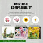 Mverse Heavy-Duty Metal Stand Base for Giant Flowers, 16.5" Powder-Coated Iron Base with 3 Bendable Aluminum, alternate view