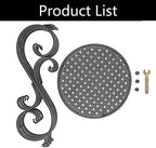 NAKUPE Plant Stand Indoor Outdoor, Metal Small Side Table 17" Tall, Black in Black, alternate view 6
