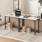 Narrow Bar Table, 63-Inch Pub Table for Dining Room, Counter Bar Tables with Sturdy Metal Frame, Connectable Bar, alternate
