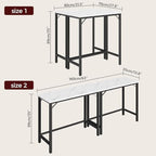 Narrow Bar Table, 63-Inch Pub Table for Dining Room, Counter Bar Tables with Sturdy Metal Frame, Connectable Bar, alternate