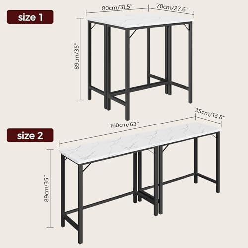 Narrow Bar Table, 63-Inch Pub Table for Dining Room, Counter Bar Tables with Sturdy Metal Frame, Connectable Bar, alternate