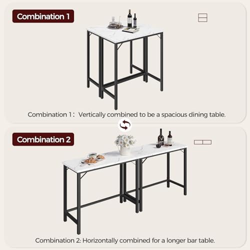 Narrow Bar Table, 63-Inch Pub Table for Dining Room, Counter Bar Tables with Sturdy Metal Frame, Connectable Bar, alternate