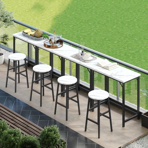 Narrow Bar Table, 63-Inch Pub Table for Dining Room, Counter Bar Tables with Sturdy Metal Frame, Connectable Bar, alternate