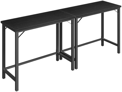 Narrow Bar Table, 63-Inch Pub Table for Dining Room, Counter Bar Tables with Sturdy Metal Frame, Connectable Bar