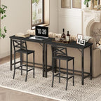 Narrow Bar Table, 63-Inch Pub Table for Dining Room, Counter Bar Tables with Sturdy Metal Frame, Connectable Bar, alternate