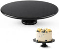 Natural Marble Cake Stand, 12" Round Cupcake Stand, Stone Dessert Display Pedestal for Kitchen Counter, Serving