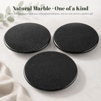 Natural Marble Cake Stand, 12" Round Cupcake Stand, Stone Dessert Display Pedestal for Kitchen Counter, Serving, alternate