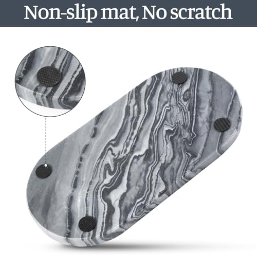 Natural Marble Tray, 12"x6" Decorative Tray for Countertop, Catchall for Perfume, Candles, Jewelry Dish Elephant, alternate