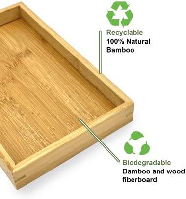 Natural Serving Tray Platter 13.75 x 10.25 Rectangular, alternate view 5