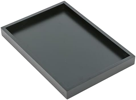 Natural Serving Tray Platter 13 x 9 Rectangular, Black in Black