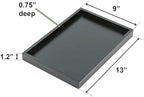 Natural Serving Tray Platter 13 x 9 Rectangular, Black in Black, alternate view 3