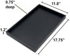Natural Serving Tray Platter 17.75 x 11.8 Rectangular, Black in Black, alternate view 3