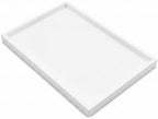 Natural Serving Tray Platter 17.75 x 11.8 Rectangular, White in White