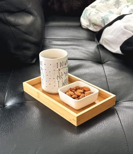 Natural Serving Tray Platter 9.8 x 5.9 Rectangular, alternate view 2