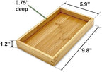 Natural Serving Tray Platter 9.8 x 5.9 Rectangular, alternate view 3