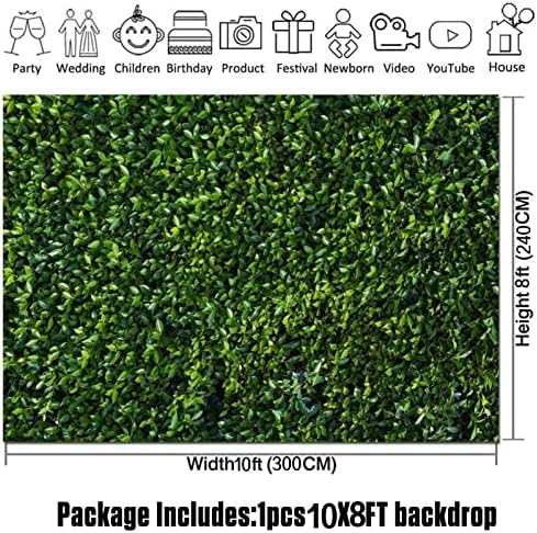 Nature Spring Green Leaves Theme Photo Background Wedding Birthday Party Newborn Baby Shower Photography, alternate view 5