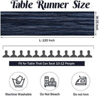 Navy Blue 10FT Cheesecloth Table Runner Boho Gauze Fabric Table Runner Rustic Sheer Runner for Wedding Bridal, alternate view